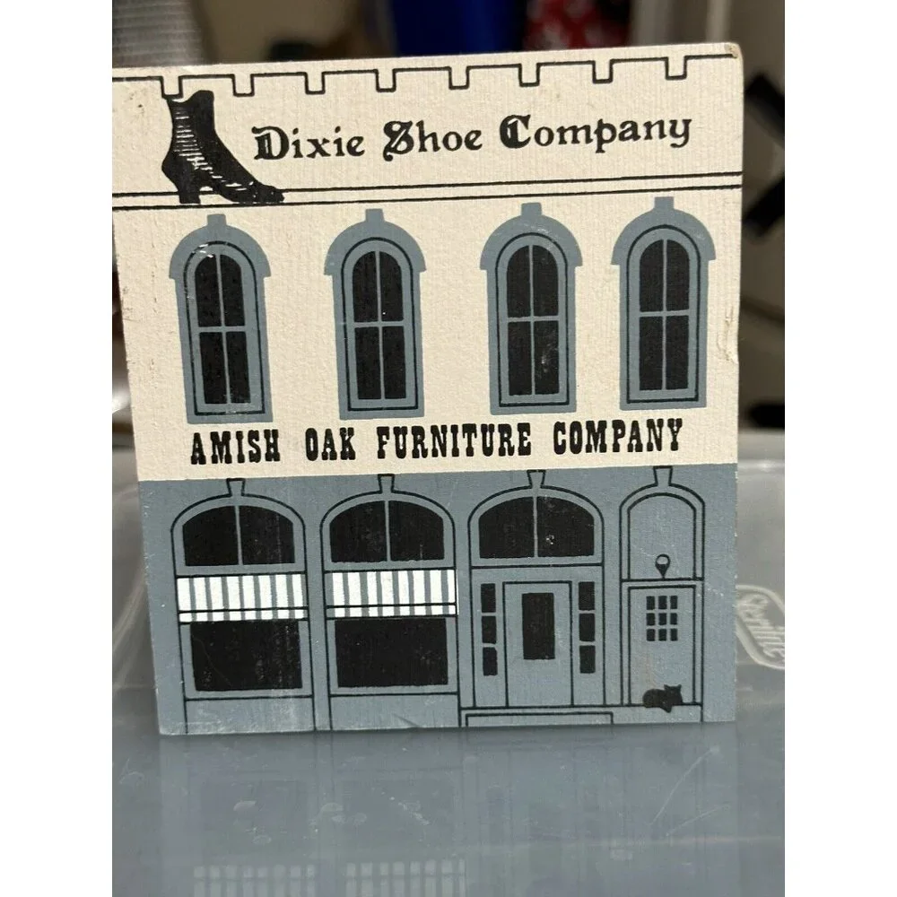 The Cat's Meow 1987 Series V‎ Amish Oak Furniture Dixie Shoe Company Loudonville